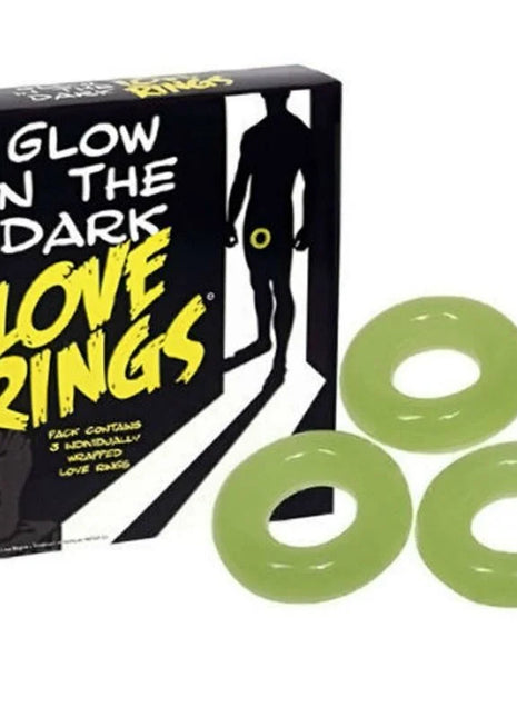 Set aus drei fluoreszierenden ringe aus limettengrünem silikon von Spencer und Fleetwood