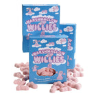 Spencer und fleetwood süße wolken pinke, penisförmige marshmallow candies in blauer box marshmallow willies