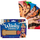 Spencer und Fleetwood wanky hankies extra große blaue und weiße papiertaschentücher mit sieben frauenporträts und cartoon phallusdesign
