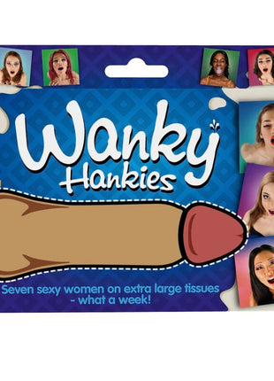 Spencer und fleetwood wanky hankies pack mit sieben frauenfotos auf extra großen braunroten damentaschentüchern