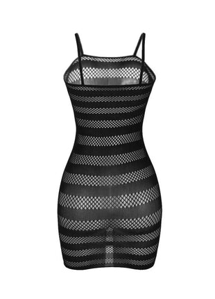 SUBBLIME - 951733 NETZ-KLEID MIT SCHWARZEN STREIFEN EINE GRÖSSE