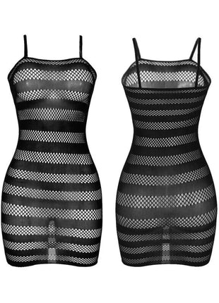 SUBBLIME - 951733 NETZ-KLEID MIT SCHWARZEN STREIFEN EINE GRÖSSE