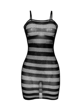 SUBBLIME - 951733 NETZ-KLEID MIT SCHWARZEN STREIFEN EINE GRÖSSE
