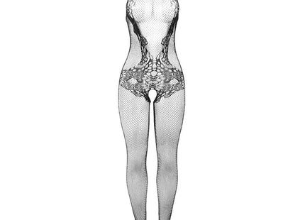 SUBBLIME - 951801 BODYSTOCKING AUS NETZ UND SPITZE MIT OBEREM AUSSCHNITT SCHWARZ EINE GRÖSSE