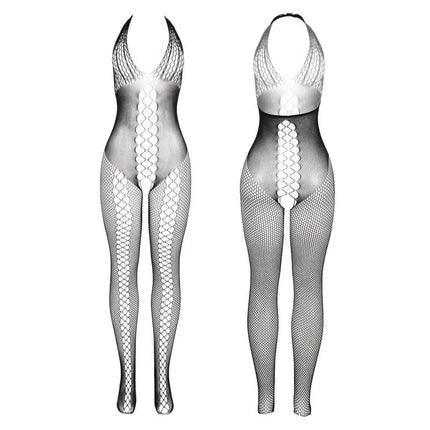 SUBBLIME - 951832 BODYSTOCKING MIT OFFENEM RÜCKEN UND KREUZDETAILS SCHWARZ EINE GRÖSSE - Bodystocking