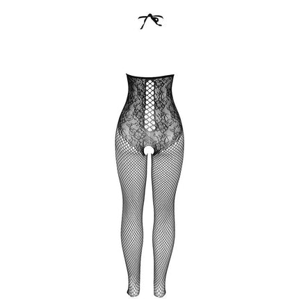 SUBBLIME - 951849 OFFENER NETZ-BODYSTOCKING MIT NECKHOLDER UND SCHWARZ EINE GRÖSSE - Bodystocking