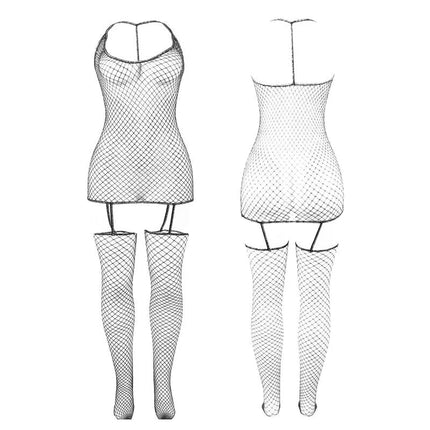 SUBBLIME - 951955 GLNZENDER NETZ-BODYSTOCKING EINE GRÖSSE - Bodystocking