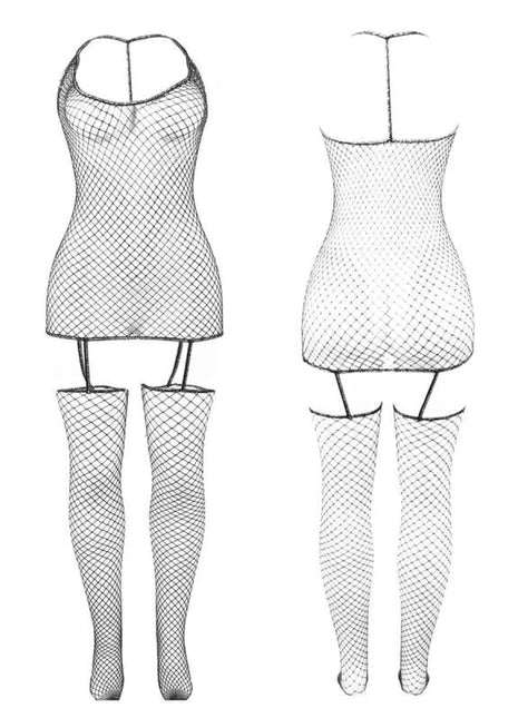 SUBBLIME - 951955 GLNZENDER NETZ-BODYSTOCKING EINE GRÖSSE - Bodystocking