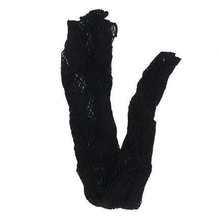 SUBBLIME - 952129 NETZ-BODYSTOCKING MIT KLEIDDESIGN UND BLUMENDETAILS SCHWARZ EINE GRÖSSE - Bodystocking