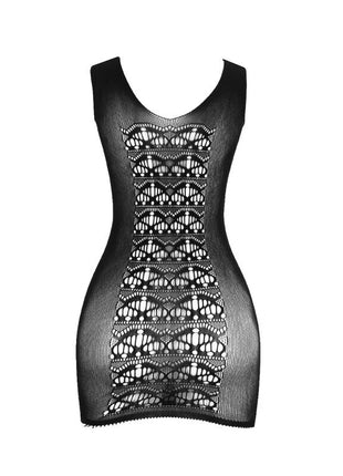 SUBBLIME - 952167 KURZER ELASTISCHER NETZ-KLEID SCHWARZ EINE GRÖSSE