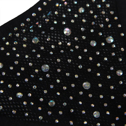 SUBBLIME - 952174 NETZ-BODYSTOCKING MIT HANDSCHUHEN UND DIAMANTEN SCHWARZ EINE GRÖSSE - Bodystocking