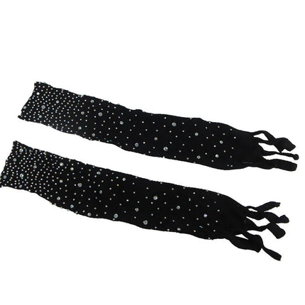 SUBBLIME - 952174 NETZ-BODYSTOCKING MIT HANDSCHUHEN UND DIAMANTEN SCHWARZ EINE GRÖSSE - Bodystocking