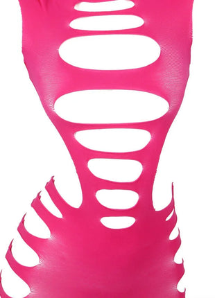 SUBBLIME - 952273 LANGRMELIGER ELASTISCHER NETZ-KLEID ROSA EINE GRÖSSE