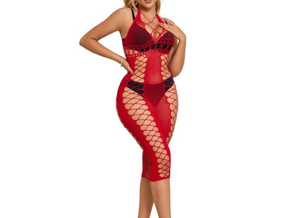 SUBBLIME - 952327 LANGES ROTES NETZ-KLEID EINE GRÖSSE