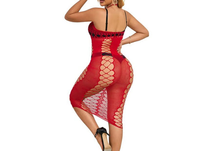 SUBBLIME - 952327 LANGES ROTES NETZ-KLEID EINE GRÖSSE