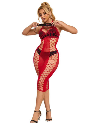SUBBLIME - 952327 LANGES ROTES NETZ-KLEID EINE GRÖSSE