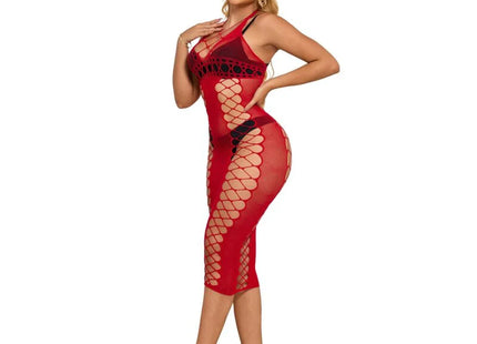 SUBBLIME - 952327 LANGES ROTES NETZ-KLEID EINE GRÖSSE