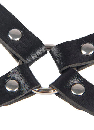 SUBBLIME - 953690 HANDSCHELLEN MIT BONDAGE-GÜRTEL SCHWARZ EINE GRÖSSE