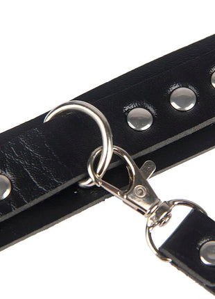 SUBBLIME - 953690 HANDSCHELLEN MIT BONDAGE-GÜRTEL SCHWARZ EINE GRÖSSE