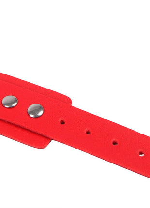 SUBBLIME - 953706 HANDSCHELLEN MIT BONDAGE-GÜRTEL ROT EINE GRÖSSE