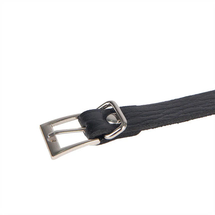 SUBBLIME - 953713 PUNK BONDAGE GÜRTEL METALLSCHNALLE SCHWARZ EINE GRÖSSE
