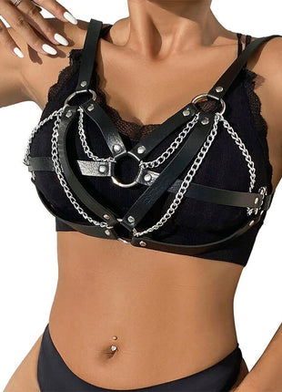 SUBBLIME - 953713 PUNK BONDAGE GÜRTEL METALLSCHNALLE SCHWARZ EINE GRÖSSE