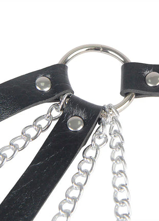 SUBBLIME - 953713 PUNK BONDAGE GÜRTEL METALLSCHNALLE SCHWARZ EINE GRÖSSE