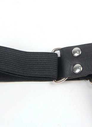 SUBBLIME - 953744 VERSTELLBARES PUNK-STRUMPFHOSE AUS LEDER SCHWARZ EINE GRÖSSE - Strumpfhose