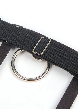 SUBBLIME - 953744 VERSTELLBARES PUNK-STRUMPFHOSE AUS LEDER SCHWARZ EINE GRÖSSE - Strumpfhose