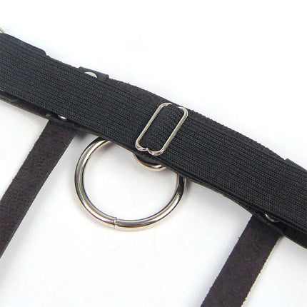 SUBBLIME - 953744 VERSTELLBARES PUNK-STRUMPFHOSE AUS LEDER SCHWARZ EINE GRÖSSE - Strumpfhose