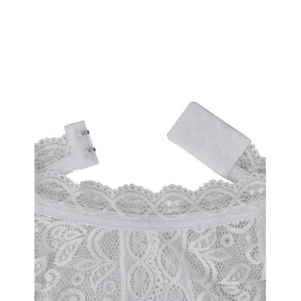 SUBBLIME - 953850 SPITZEN-BODYSUIT WEISS S/M
