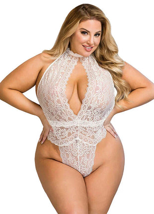 SUBBLIME - 953850 SPITZEN-BODYSUIT WEISS S/M