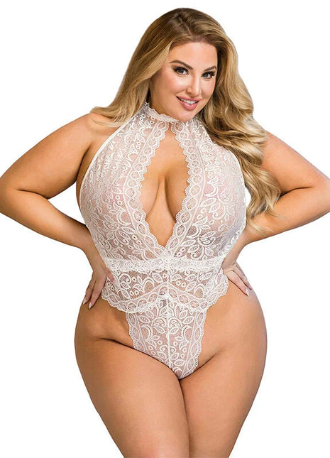 SUBBLIME - 953867 SPITZEN-BODYSUIT WEISS L/XL