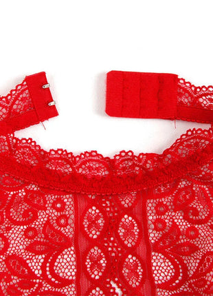 SUBBLIME - 953874 BODYSUIT MIT OFFENEN CUPS ROT S/M