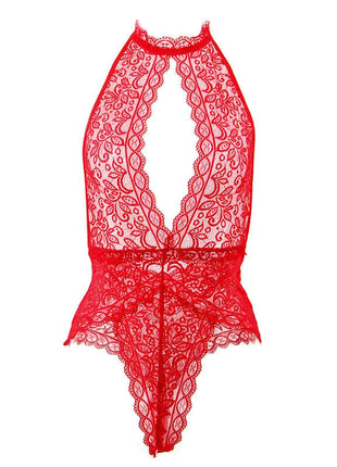 SUBBLIME - 953874 BODYSUIT MIT OFFENEN CUPS ROT S/M