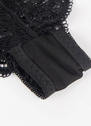 SUBBLIME - 953911 NACHTHEMD + HÖSCHEN AUS SEIDE UND SPITZE SCHWARZ S/M - Sexy Dessous-Set
