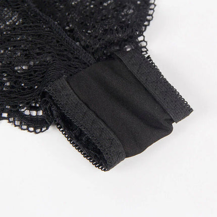 SUBBLIME - 953911 NACHTHEMD + HÖSCHEN AUS SEIDE UND SPITZE SCHWARZ S/M - Sexy Dessous-Set