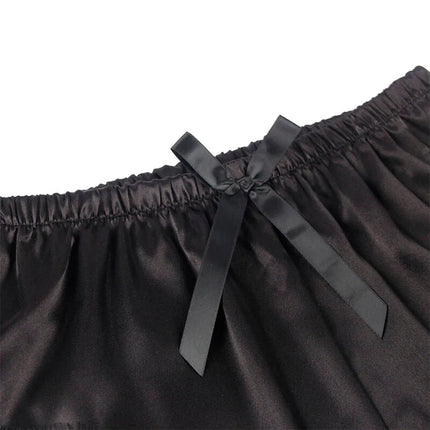 SUBBLIME - 953935 LÄSSIGE SEIDENNACHTHEMD + SPITZENHOSE SCHWARZ S/M - Sexy Dessous-Set