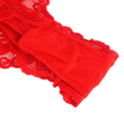SUBBLIME - 953980 SEXY BODY MIT RÜSCHEN + GÜRTEL ROT L/XL - Sexy Dessous-Set