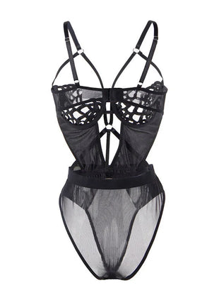 SUBBLIME - 954055 SEXY SPITZEN-BODY SCHWARZ S/M