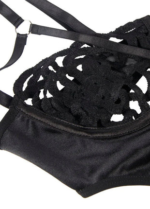 SUBBLIME - 954055 SEXY SPITZEN-BODY SCHWARZ S/M