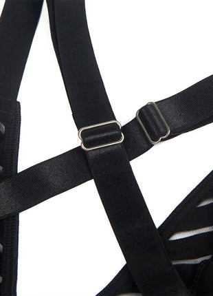 SUBBLIME - 954154 BODY MIT STRUMPFGÜRTEL SCHWARZ L/XL