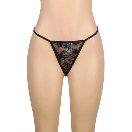 SUBBLIME - 954185 SPITZEN-BABYDOLL MIT VERSTELLBAREN TRÄGERN SCHWARZ S/M - Babydoll