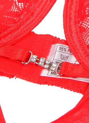 SUBBLIME - 954215 SPITZEN-BABYDOLL MIT VERSTELLBAREN TRÄGERN ROT L/XL - Babydoll