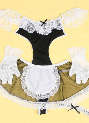 SUBBLIME - 954307 SEXY ZOFENKOSTÜM SCHWARZ/WEISS S/M