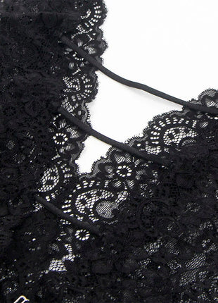 SUBBLIME - 954390 SEXY BODY MIT STRUMPFGÜRTEL SCHWARZ L/XL