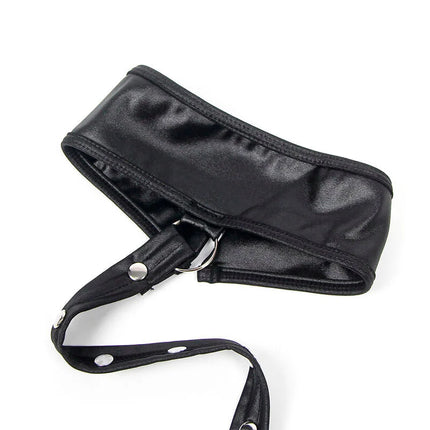 SUBBLIME - 954406 BONDAGE-KLEID AUS LEDER SCHWARZ S/M