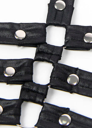 SUBBLIME - 954413 BONDAGE-BODY AUS LEDER SCHWARZ L/XL