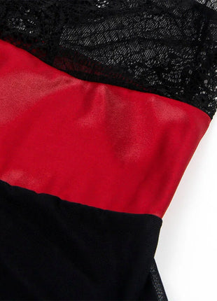 SUBBLIME - 954437 BONDAGE-KLEID AUS SPITZE SCHWARZ L/XL