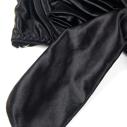 SUBBLIME - 955205 BH-SET MIT VERSTELLBARER SCHWARZER SCHLEIFE L/XL - Sexy Dessous-Set